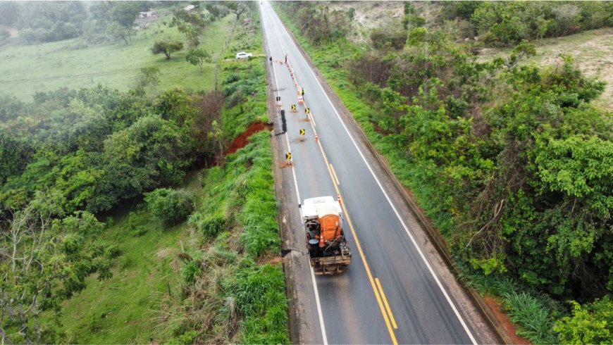 DER-MG prevê liberar, em cerca de 60 dias, tráfego na MG-190, na região do Alto Paranaíba