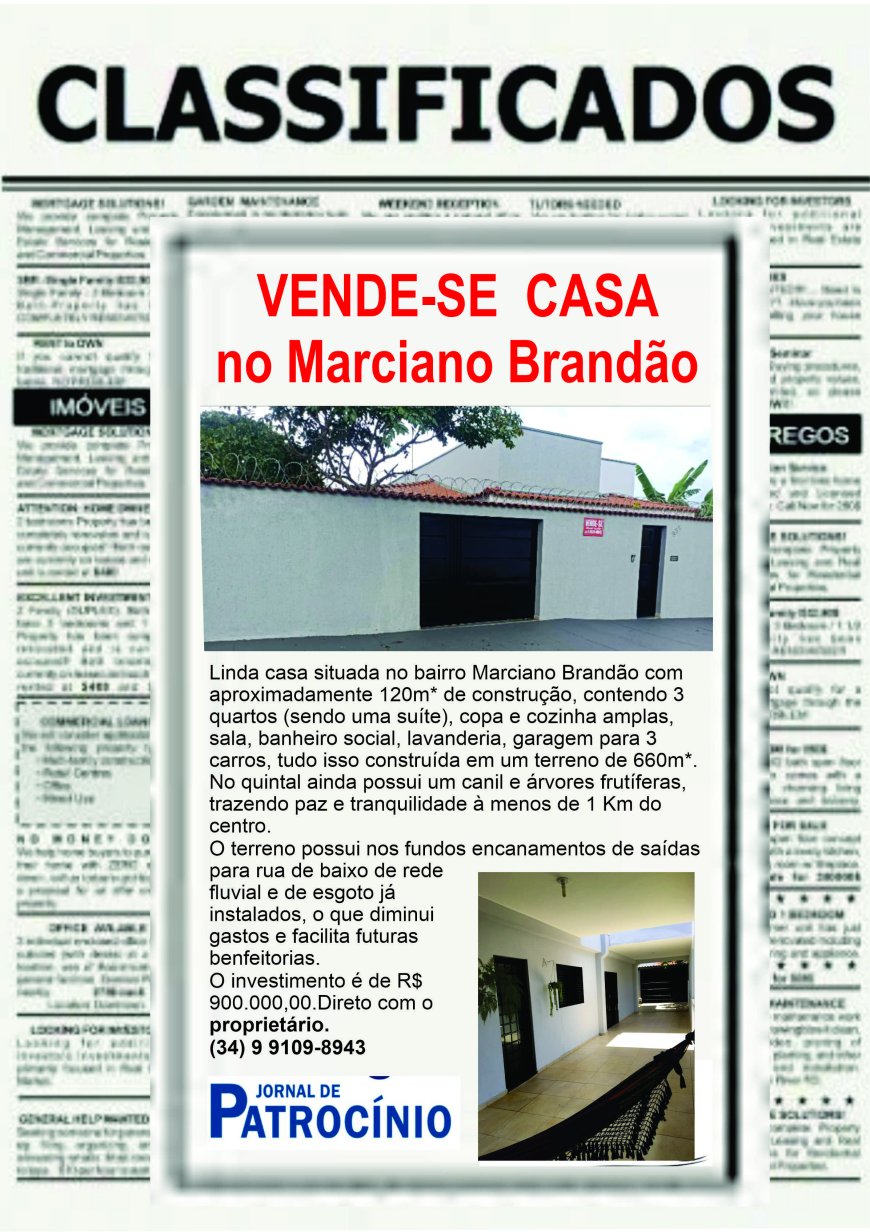 Vende-se Casa no Marciano Brandão