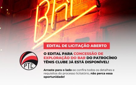 PTC abre edital de concessão de bar no clube