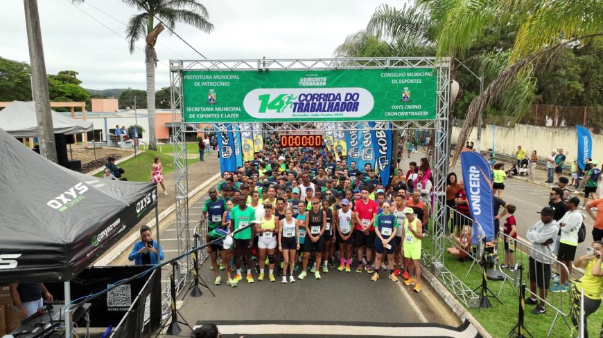 14ª CORRIDA DO TRABALHADOR VEREADOR JOÃO CUNHA REUNIU MAIS DE 300 ATLETAS EM PATROCÍNIO