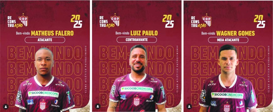 CAP SACODE A POEIRA E ANUNCIA TRÊS REFORÇOS