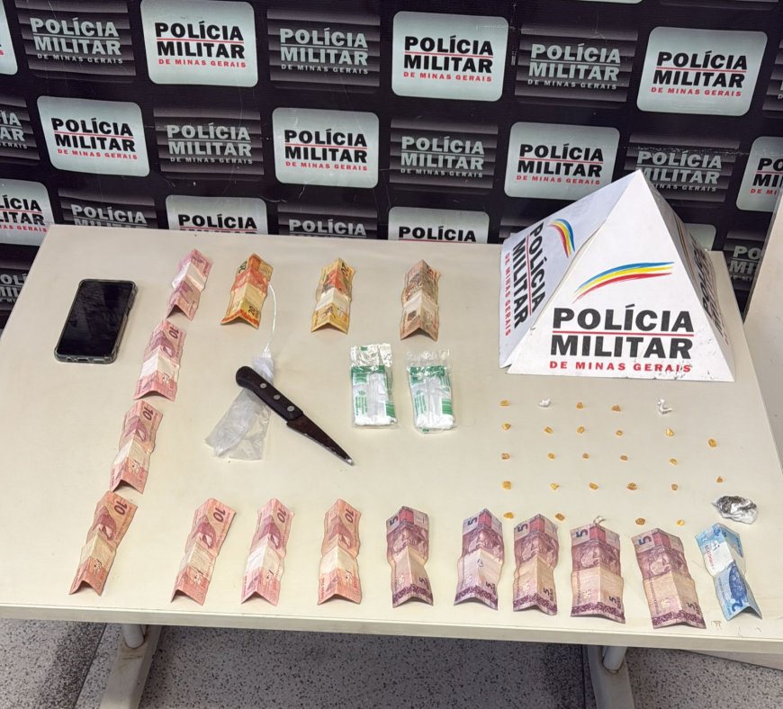 EM PATROCÍNIO, POLÍCIA MILITAR PRENDE AUTOR DE TRÁFICO DE DROGAS