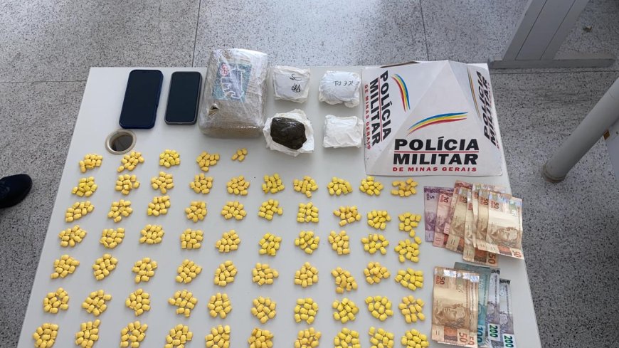 AÇÃO CONJUNTA ENTRE POLÍCIA MILITAR RODOVIÁRIA, POLÍCIA MILITAR DO 46ºBPM E GER/ 9ªRPM, RESULTA NA PRISÃO DE AUTOR DE TRÁFICO DE DROGAS NA MG-462