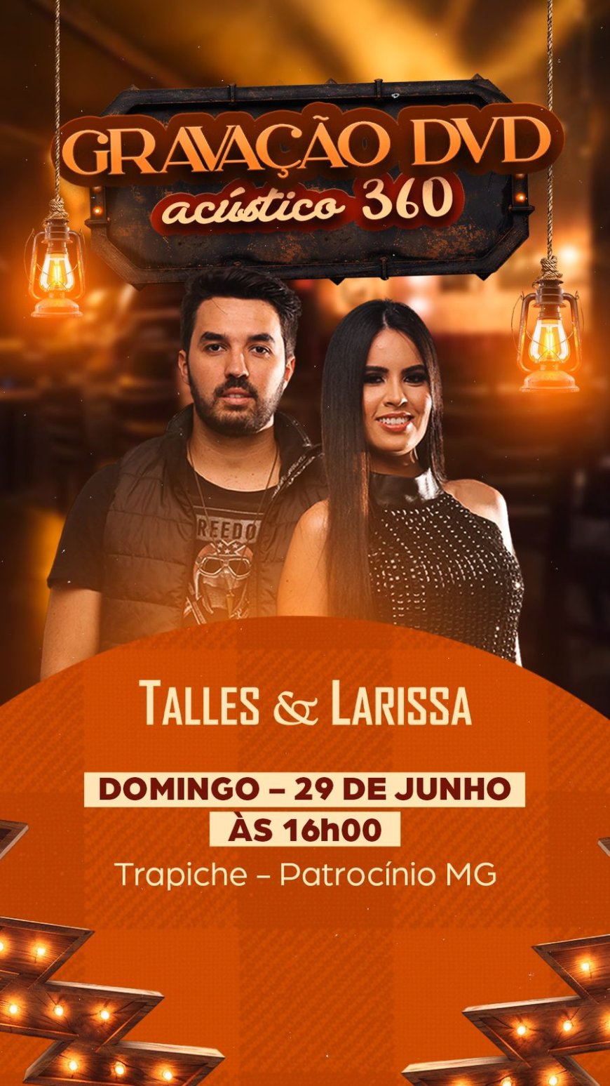 TALLES & LARISSA GRAVAM DVD 360º EM PATROCÍNIO NO DOMINGO 29 DE