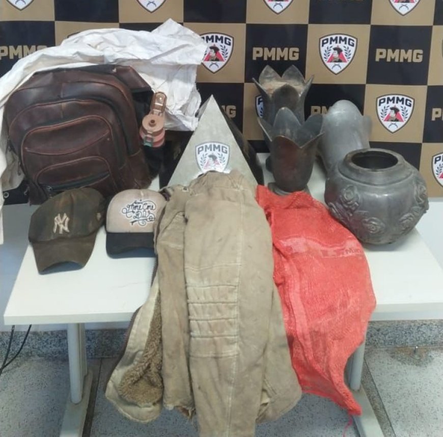 POLÍCIA MILITAR PRENDE AUTORES DE FURTO E RECEPTAÇÃO DE MATERIAIS SUBTRAÍDOS DO CEMITÉRIO MUNICIPAL DE PATROCÍNIO