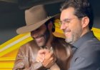 CHAMADA DE VÍDEO ENTRE O CANTOR GUSTTAVO LIMA, CLEITINHO E FALCÃO NO SHOW EM PATROCÍNIO AGITA BASTIDORES DA POLÍTICA MINEIRA