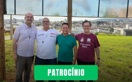 SUPERIORES VISITAM TERRENO DA FUTURA IGREJA DO BEATO PADRE EUSTÁQUIO EM PATROCÍNIO     