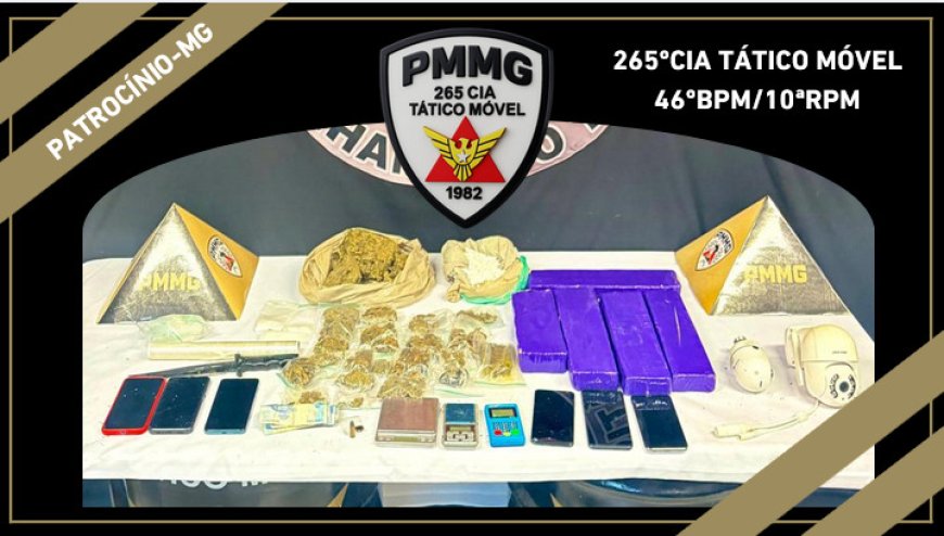EM PATROCÍNIO, POLÍCIA MILITAR DESARTICULA PONTO DE TRÁFICO E APREENDE DROGAS NO BAIRRO SANTA TEREZINHA