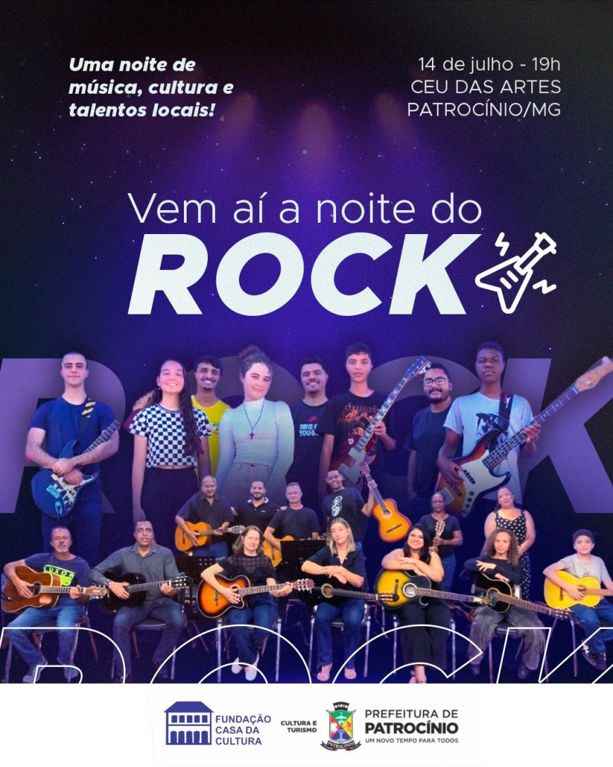CEU DAS ARTES E CONSERVATÓRIO MUNICIPAL PROMOVERÃO NOITE ESPECIAL AO DIA MUNDIAL DO ROCK
